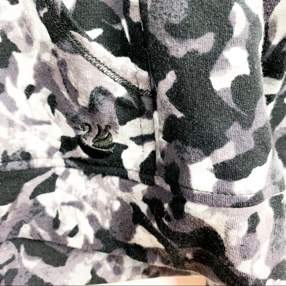Grey & Black Camo Athletic Zip Up Hoodie - Picture 5 of 9